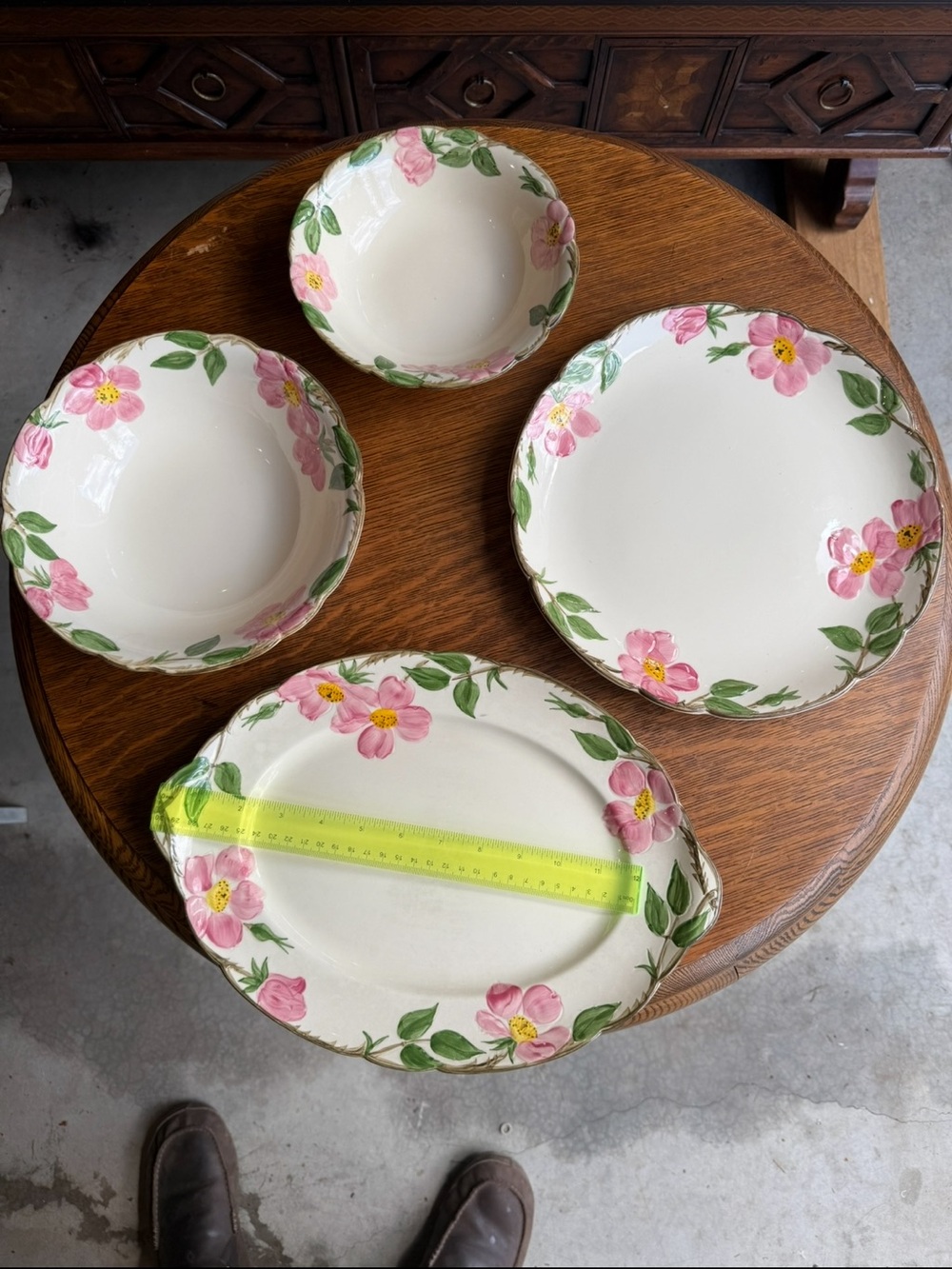 Franciscan desert rose 4 piece serving set 1953+